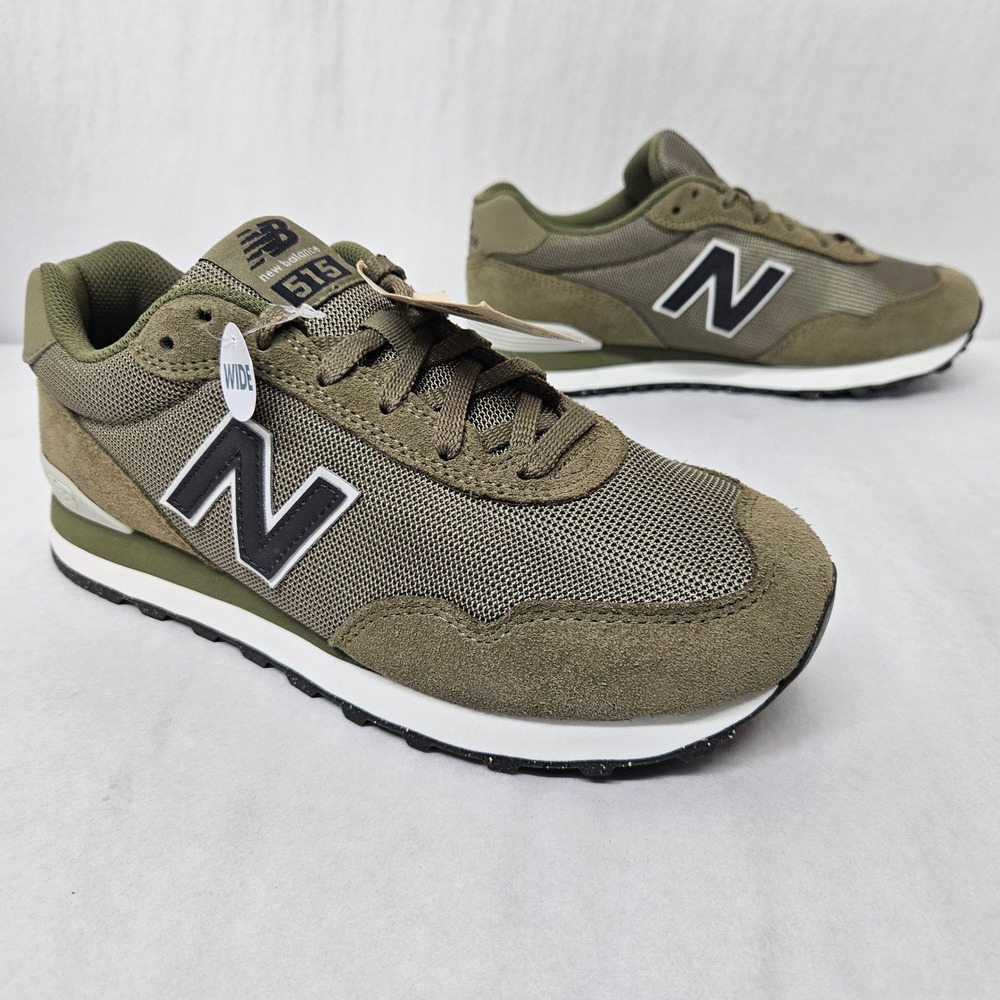 New Balance 515 Sneakers Suede ML515HTC Green Grey Mens 8‎ 4E Extra Wide